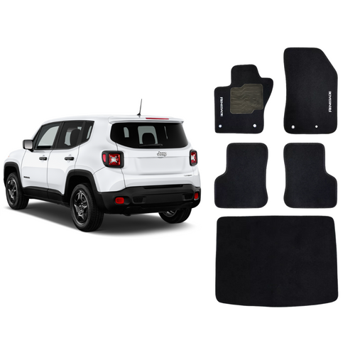 KIT TAPETES CARPETE PORTA MALAS + INTERNOS RENEGADE 2015 A 2026