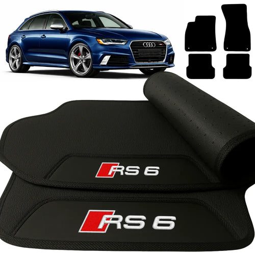 TAPETES BORRACHA PREMIUM AUDI RS6 AVANT 2018 A 2023 4 PEÇAS