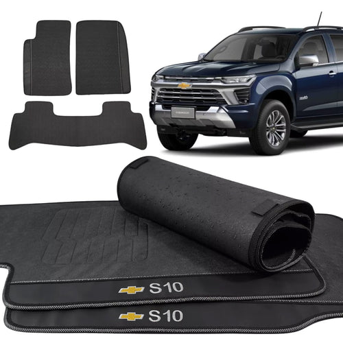 TAPETE BORRACHA PREMIUM S10 2019 A 2026 (3 PORTAS)