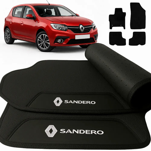 TAPETES BORRACHA PREMIUM SANDERO 2015 A 2023 4 PEÇAS