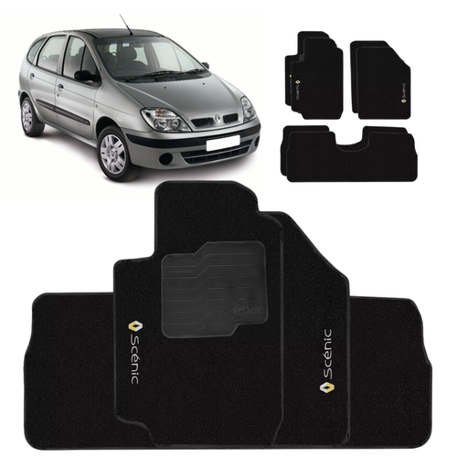 TAPETE CARPETE SCENIC 1998 A 2003 PRETO BORDADO