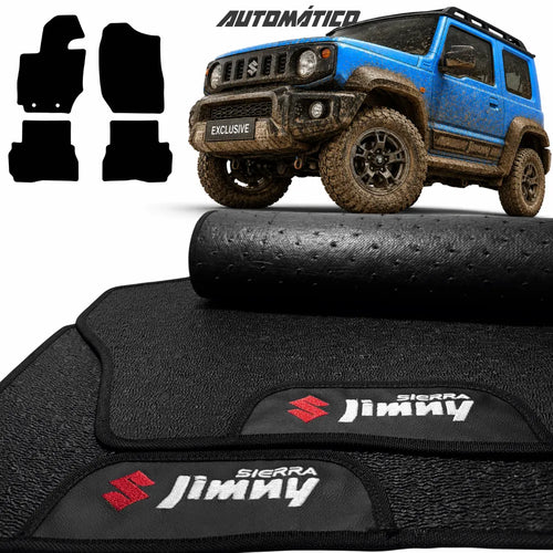 TAPETES BORRACHA PREMIUM JIMNY SIERRA AUTOMÁTICO 2020 A 2026 4 PEÇAS