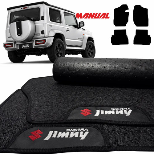 TAPETES BORRACHA PREMIUM JIMNY SIERRA MANUAL 2020 A 2026 4 PEÇAS