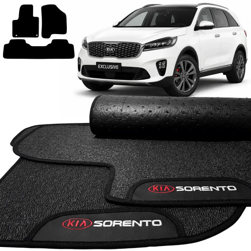 TAPETES BORRACHA PREMIUM KIA SORENTO 2010 A 2020 3 PEÇAS