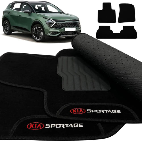 TAPETE CARPETE SPORTAGE 2016 A 2024 BORDADO 3 PEÇAS