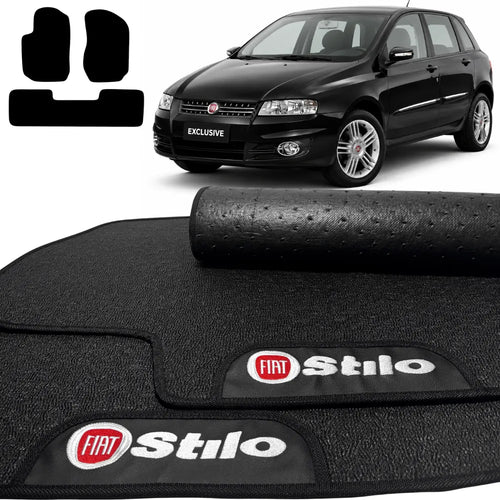 TAPETES BORRACHA PREMIUM FIAT STILO 2003 A 2007 3 PEÇAS