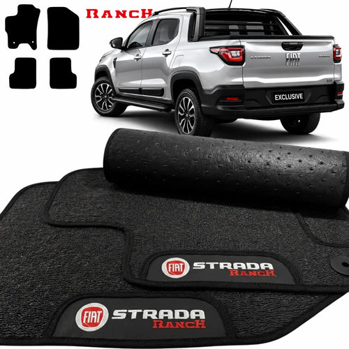 TAPETES BORRACHA PREMIUM STRADA RANCH 2021 A 2025 4 PEÇAS