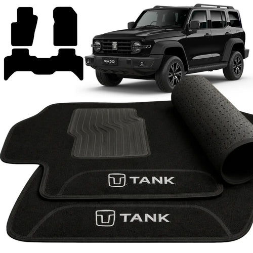 TAPETES CARPETE PRETO TANK 300 2025 A 2026 3 PEÇAS