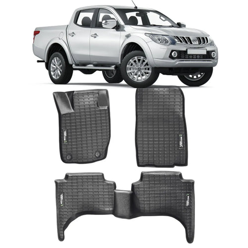 TAPETE TIPO BANDEJA PREMIUM L200 TRITON 2017 A 2021 JOGO COMPLETO