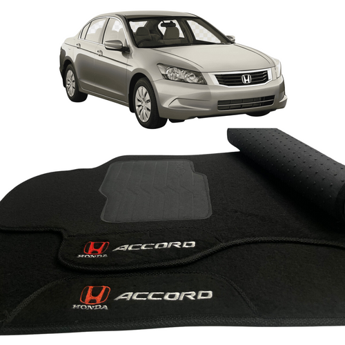 TAPETE CARPETE HONDA ACCORD 2003 A 2007 PRETO 5 PEÇAS