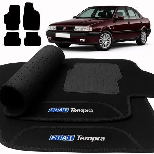 TAPETES CARPETE PRETO TEMPRA 1991 A 1999 4 PEÇAS