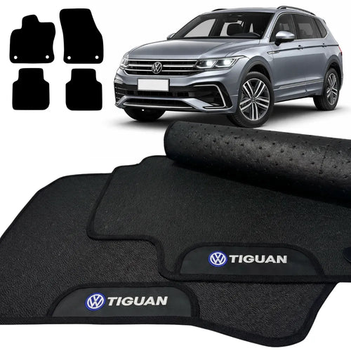 TAPETES BORRACHA PREMIUM TIGUAN ALLSPACE 2018 A 2024 4 PEÇAS
