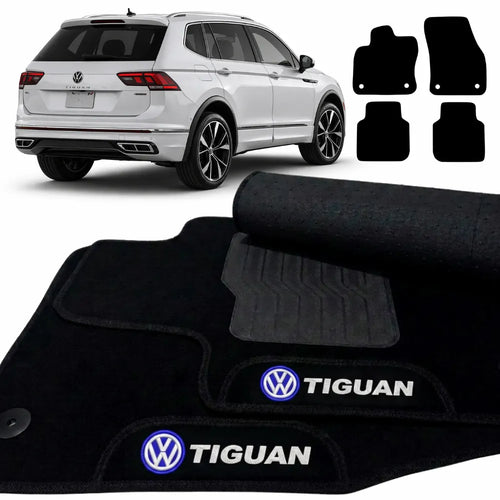 TAPETES CARPETE PRETO TIGUAN ALLSPACE 2018 A 2024 4 PEÇAS