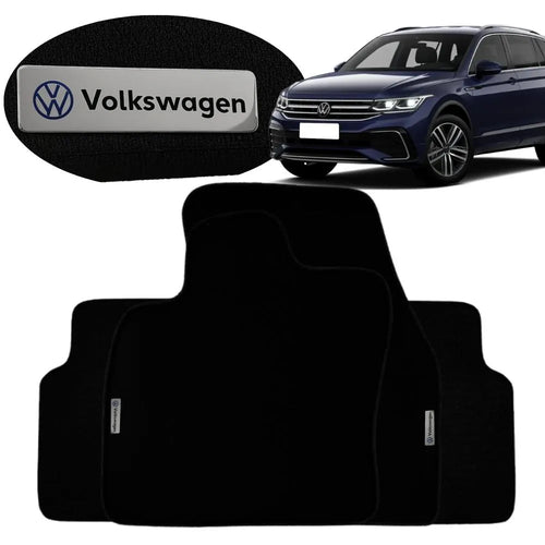 TAPETE BORRACHA TAG INOX TIGUAN 2018 A 2024 4 PEÇAS