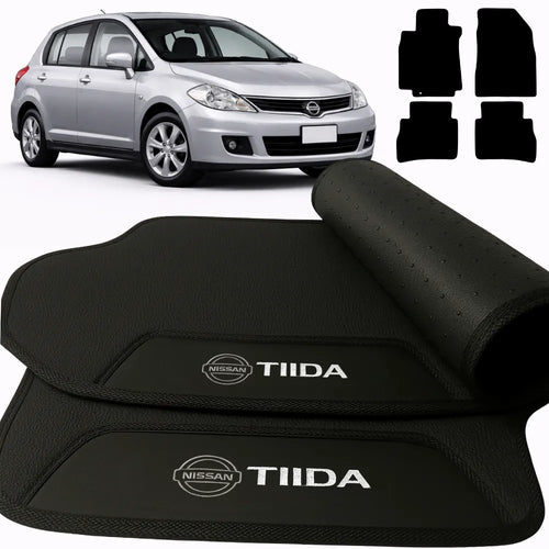 TAPETES BORRACHA PREMIUM NISSAN TIIDA 2008 A 2013 4 PEÇAS