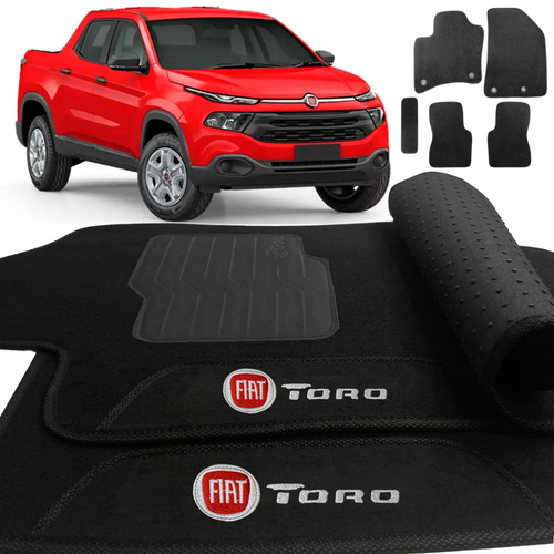 TAPETE CARPETE TORO 2016 A 2026 PRETO 5 PEÇAS