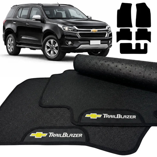 TAPETES BORRACHA PREMIUM TRAILBLAZER 7 LUGARES 2018 A 2022 5 PEÇAS