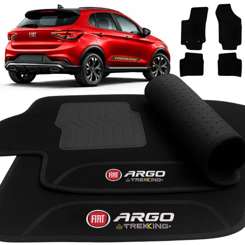 TAPETES CARPETE PRETO ARGO TREKKING 2017 A 2022 4 PEÇAS