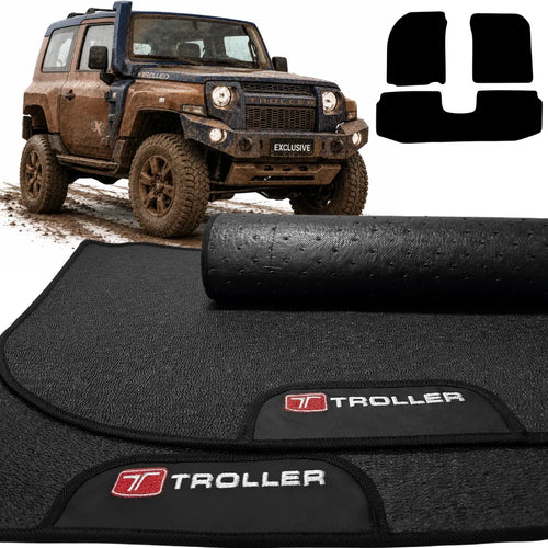 TAPETES BORRACHA PREMIUM TROLLER T4 2019 A 2021 3 PEÇAS
