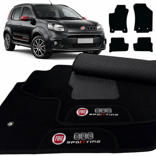 TAPETES CARPETE PRETO UNO SPORTING 2010 A 2023 4 PEÇAS