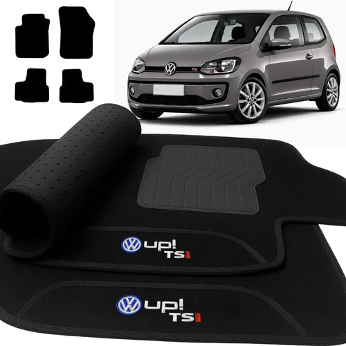 TAPETES CARPETE PRETO UP! TSI 2014 A 2024 4 PEÇAS