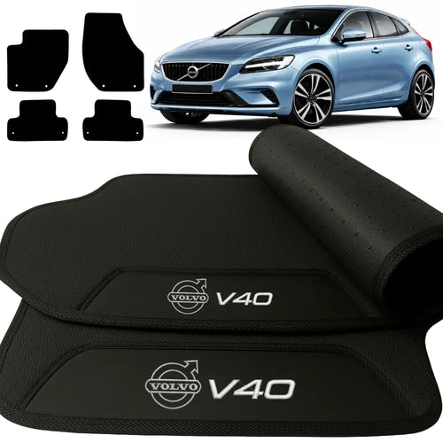 TAPETES BORRACHA PREMIUM VOLVO V40 2012 A 2024 4 PEÇAS