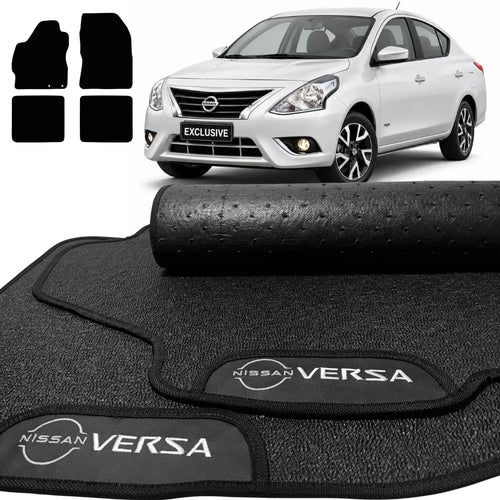 TAPETES BORRACHA PREMIUM NISSAN VERSA 2016 A 2019 4 PEÇAS