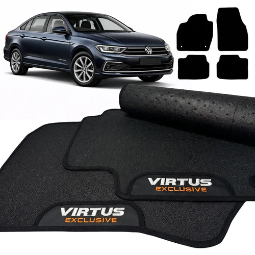 TAPETES BORRACHA PREMIUM VIRTUS EXCLUSIVE 2018 A 2026 4 PEÇAS