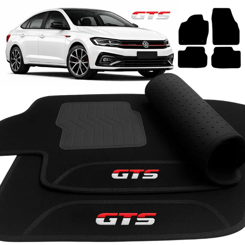 TAPETES CARPETE PRETO VIRTUS GTS 2017 A 2022 4 PEÇAS