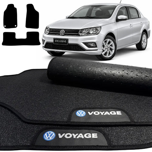 TAPETES BORRACHA PREMIUM VOYAGE 2016 A 2024 3 PEÇAS