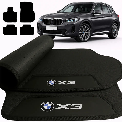 TAPETES BORRACHA PREMIUM BMW X3 HÍBRIDO 2025 A 2026 4 PEÇAS