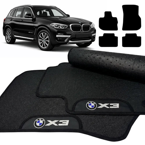 TAPETES BORRACHA PREMIUM BMW X3 XDRIVE30E 2021 A 2022 4 PEÇAS