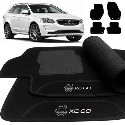 TAPETES CARPETE PRETO XC60 2008 A 2017 4 PEÇAS