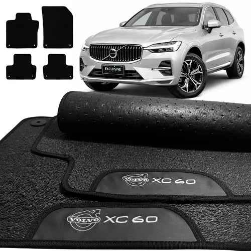TAPETES BORRACHA PREMIUM VOLVO XC60 2018 A 2026 4 PEÇAS