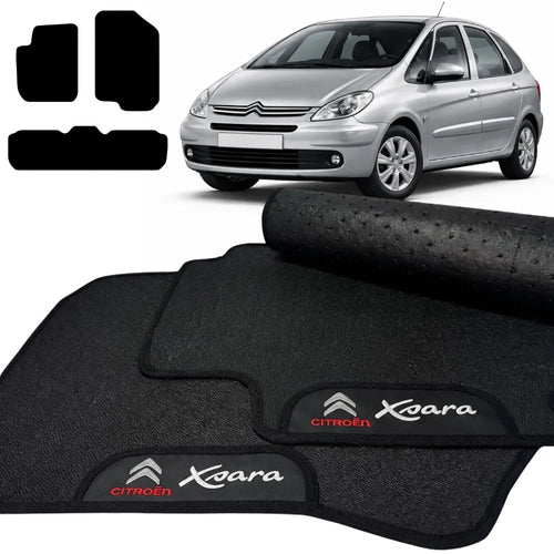 TAPETES BORRACHA PREMIUM XSARA PICASSO 2001 A 2012 3 PEÇAS