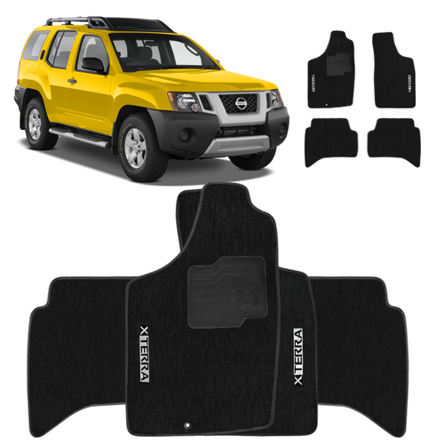 TAPETE CARPETE NISSAN XTERRA 2003 A 2008 PRETO 4 PEÇAS