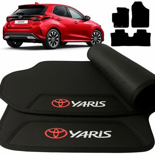 TAPETE BORRACHA PREMIUM YARIS HATCH 2018 A 2025 3 PEÇAS