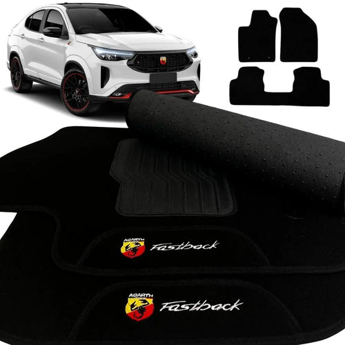 TAPETE CARPETE FIAT FASTBACK ABARTH 2022 A 2026 3 PEÇAS