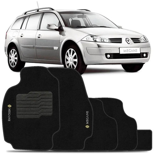 TAPETE CARPETE RENAULT MEGANE 2007 A 2015 BORDADO COM 5 PEÇAS