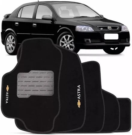 TAPETE CARPETE ASTRA 1997 A 2014 PRETO 4 PEÇAS